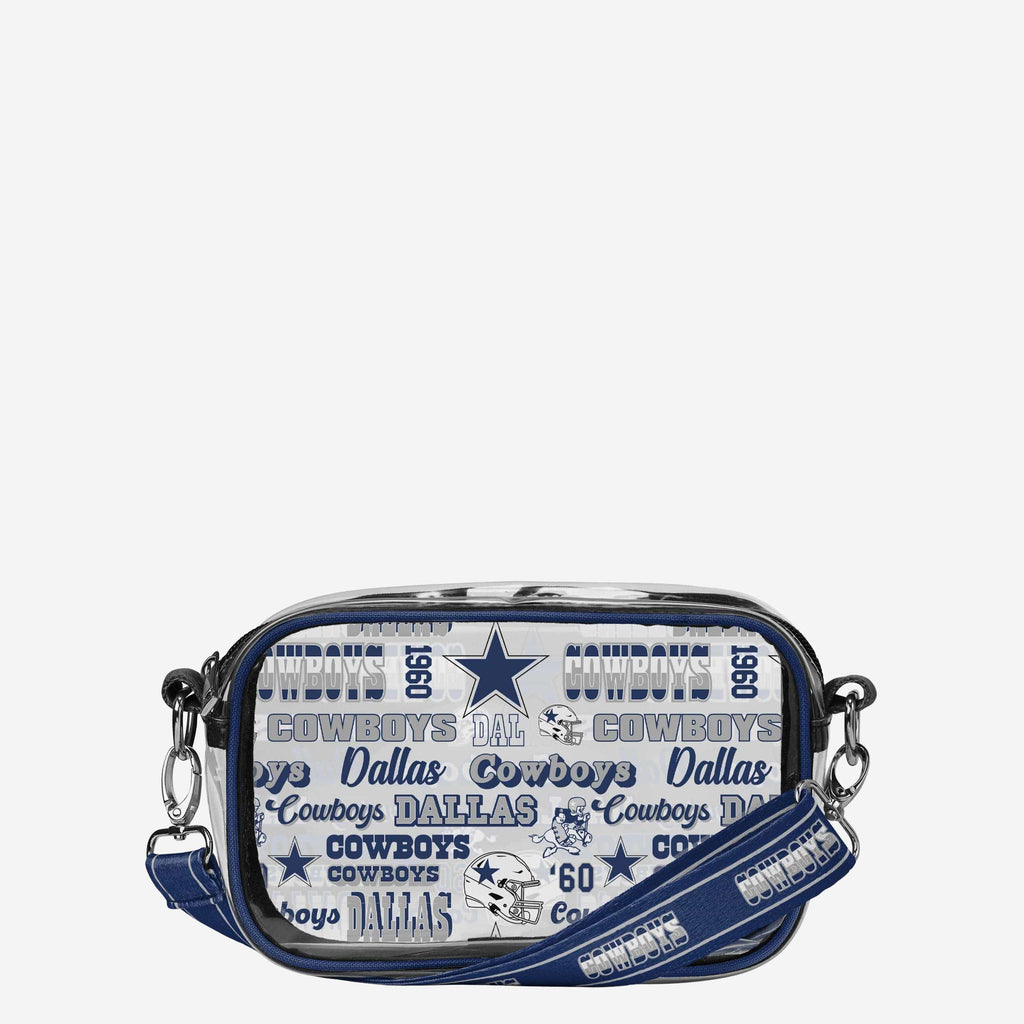 Dallas Cowboys Repeat Retro Print Clear Crossbody Bag FOCO - FOCO.com