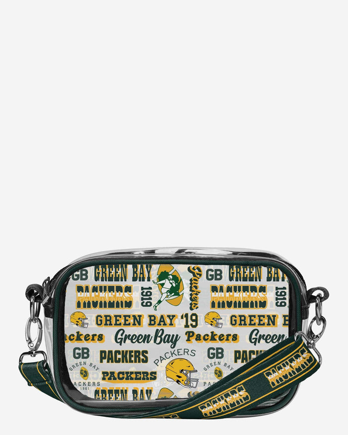 Green Bay Packers Repeat Retro Print Clear Crossbody Bag FOCO - FOCO.com