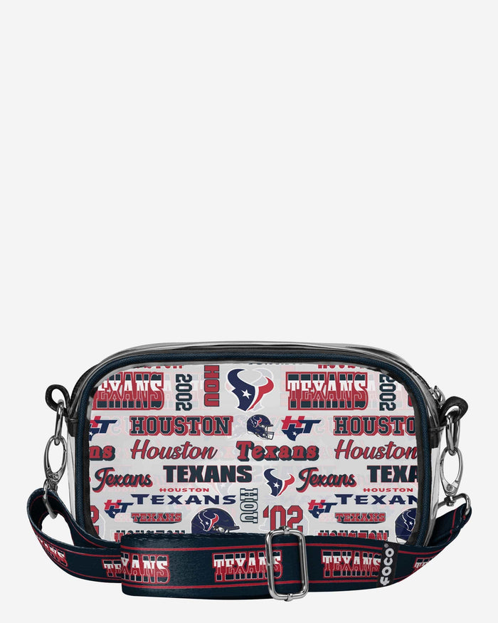 Houston Texans Repeat Retro Print Clear Crossbody Bag FOCO - FOCO.com