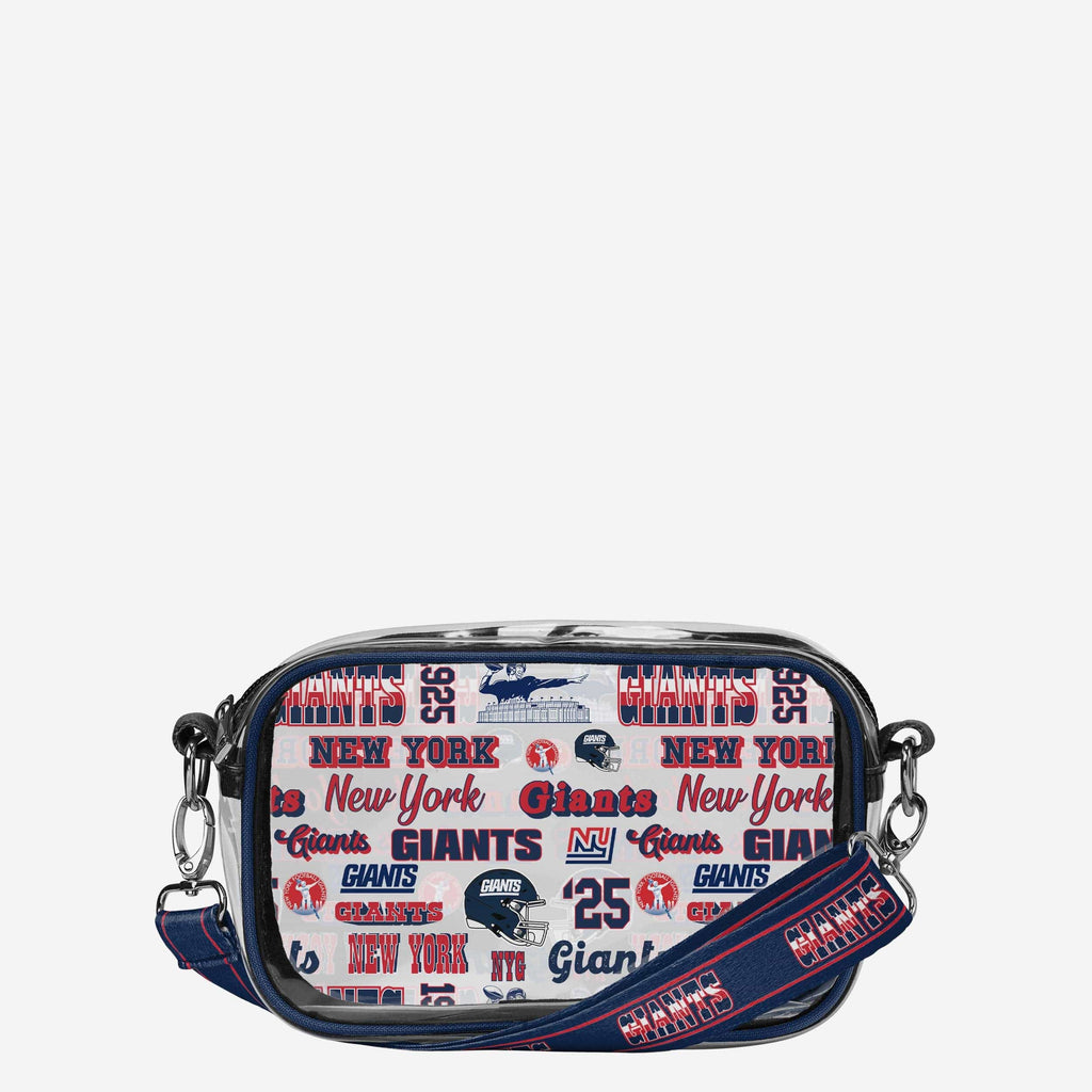 New York Giants Repeat Retro Print Clear Crossbody Bag FOCO - FOCO.com