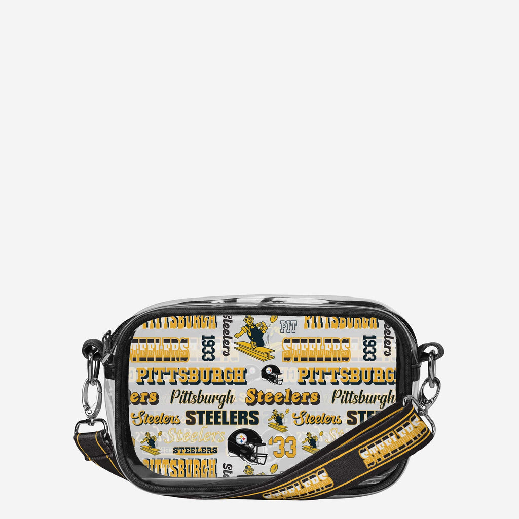 Pittsburgh Steelers Repeat Retro Print Clear Crossbody Bag FOCO - FOCO.com