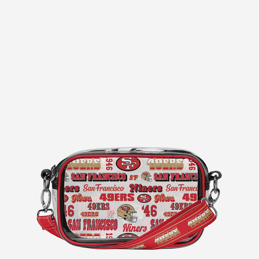 San Francisco 49ers Repeat Retro Print Clear Crossbody Bag FOCO