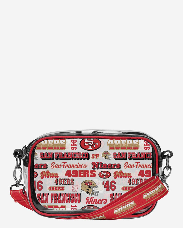San Francisco 49ers Repeat Retro Print Clear Crossbody Bag FOCO - FOCO.com