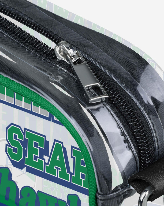 Seattle Seahawks Repeat Retro Print Clear Crossbody Bag FOCO - FOCO.com