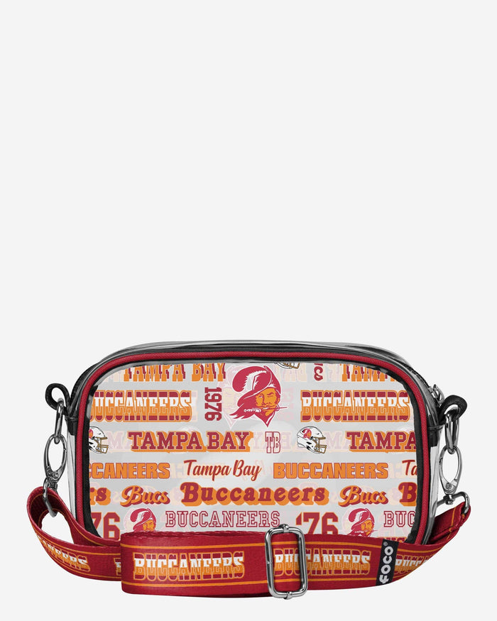 Tampa Bay Buccaneers Repeat Retro Print Clear Crossbody Bag FOCO - FOCO.com