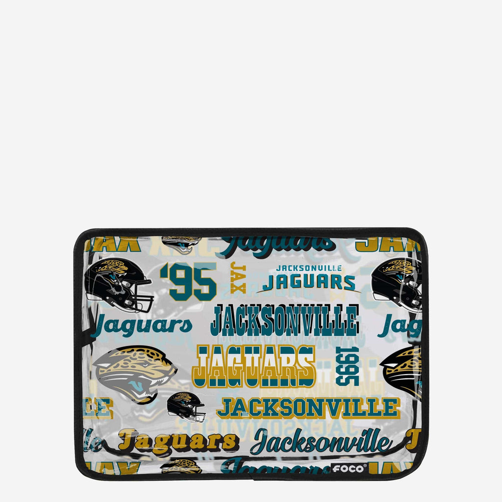 Jacksonville Jaguars Repeat Retro Print Clear Cosmetic Bag FOCO - FOCO.com
