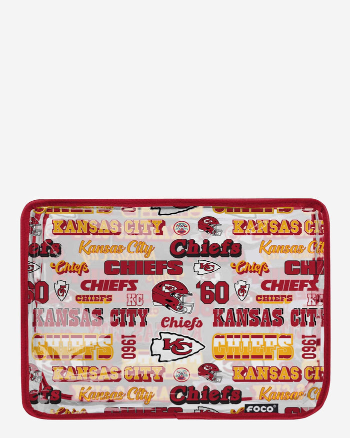 Kansas City Chiefs Repeat Retro Print Clear Cosmetic Bag FOCO - FOCO.com