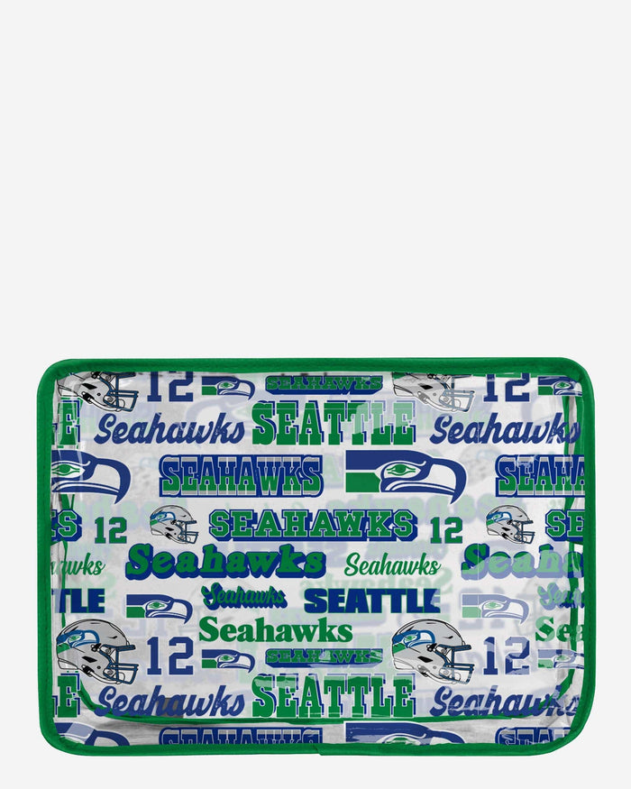 Seattle Seahawks Repeat Retro Print Clear Cosmetic Bag FOCO - FOCO.com