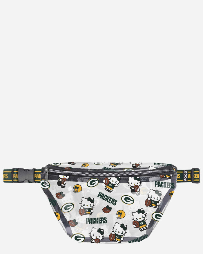 Green Bay Packers Hello Kitty® Clear Fanny Pack FOCO - FOCO.com