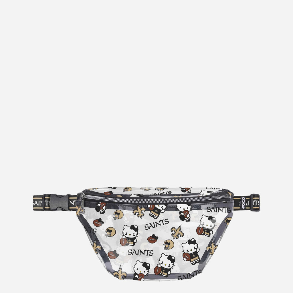 New Orleans Saints Hello Kitty® Clear Fanny Pack FOCO - FOCO.com