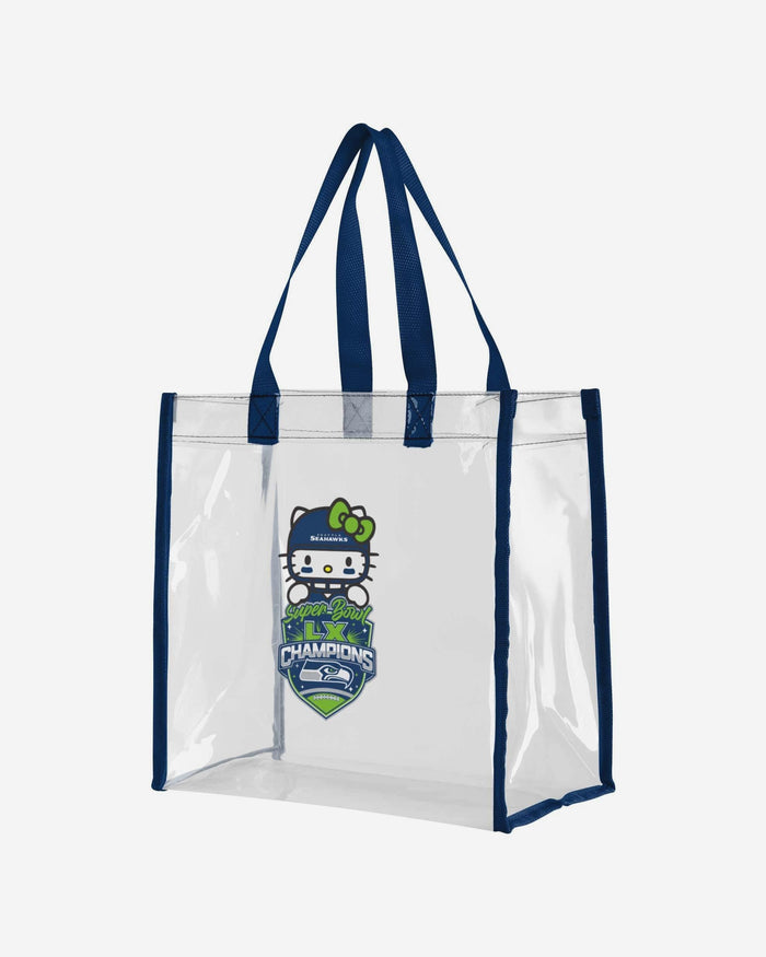 Seattle Seahawks Super Bowl LX Champions Hello Kitty® Clear Reusable Bag FOCO - FOCO.com