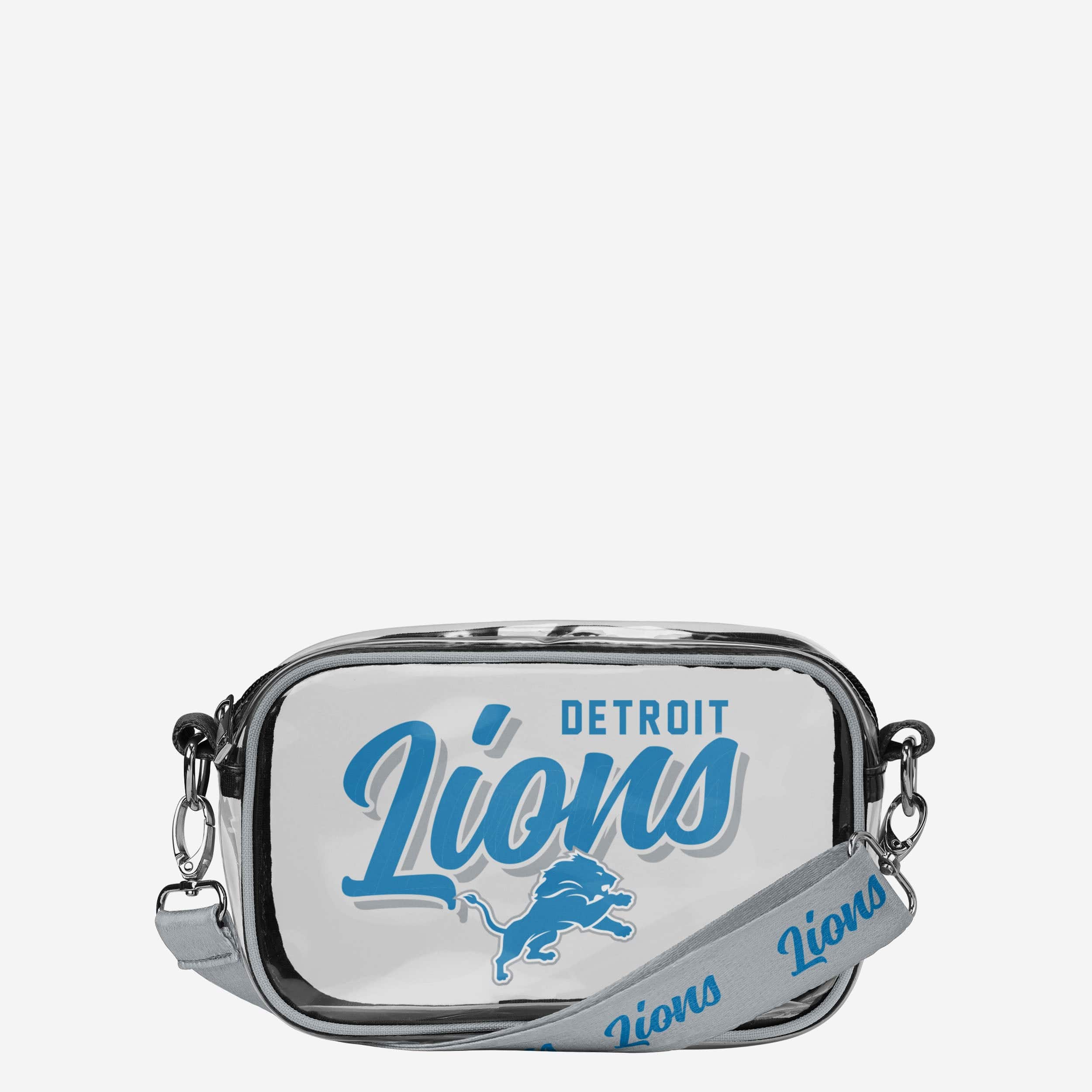 Detroit Lions Monty Script Clear Crossbody Bag FOCO