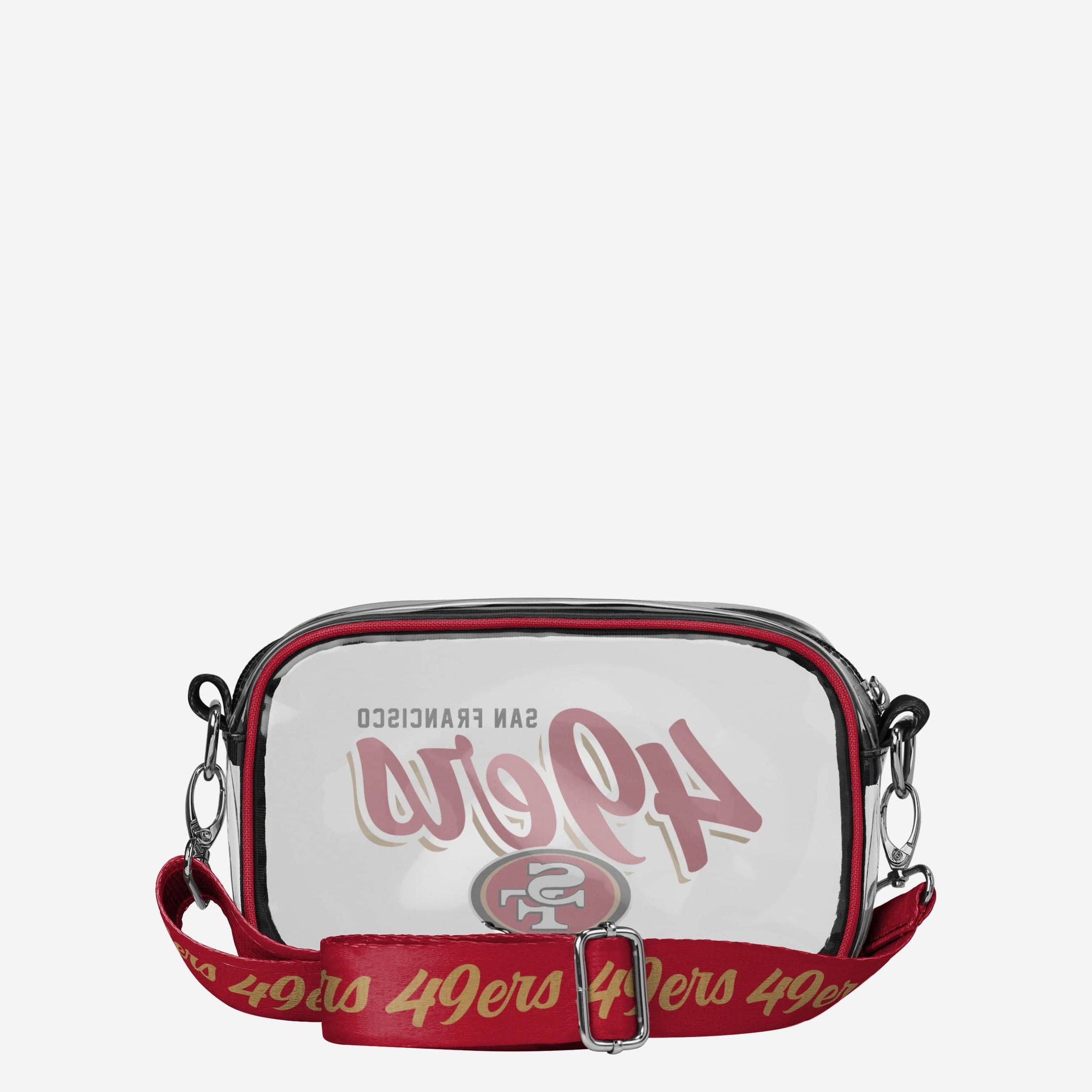 San Francisco 49ers Monty Script Clear Crossbody Bag FOCO