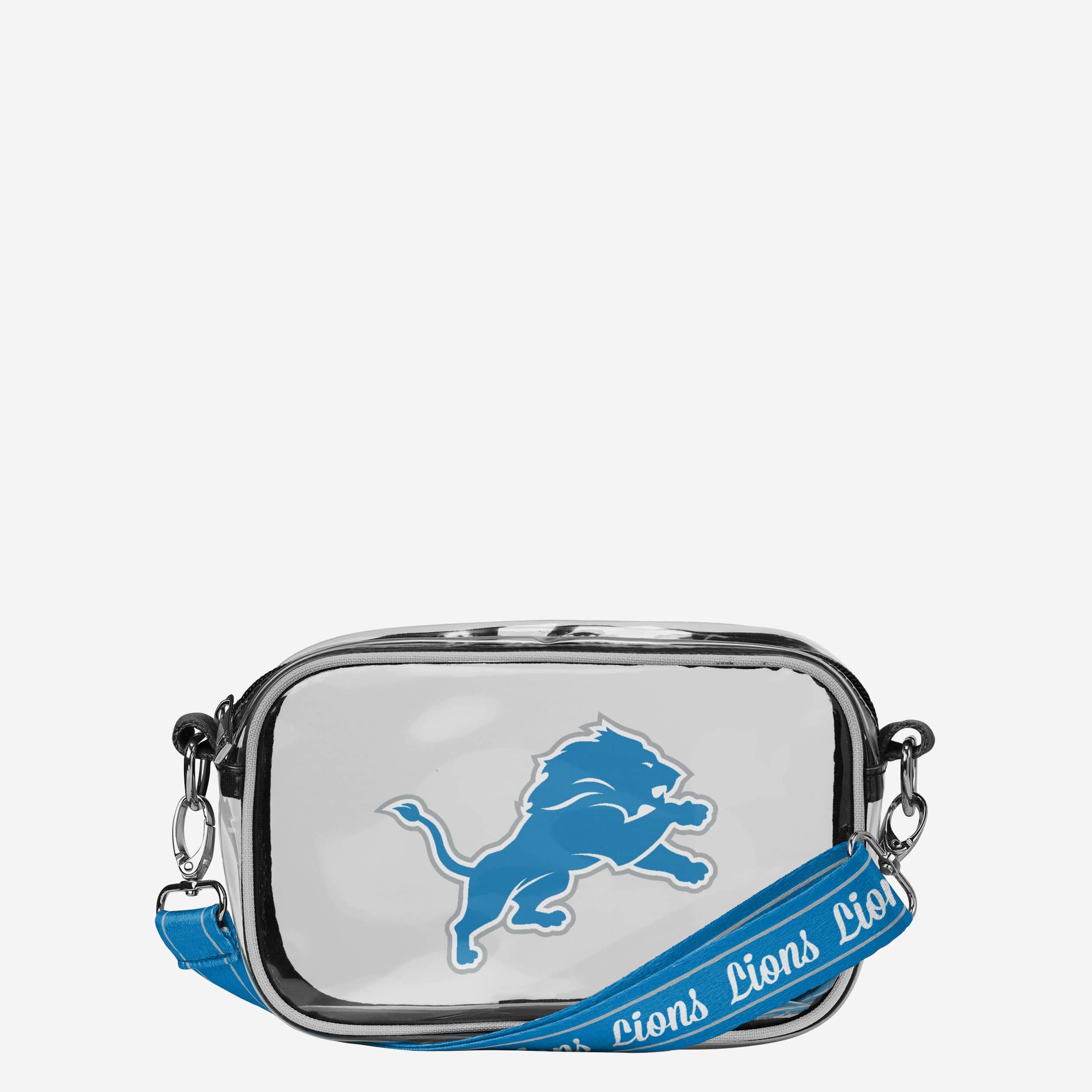 Detroit Lions Team Stripe Clear Crossbody Bag FOCO