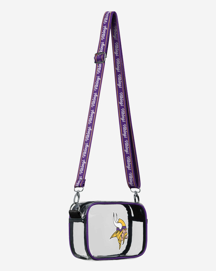 Minnesota Vikings Team Stripe Clear Crossbody Bag FOCO - FOCO.com