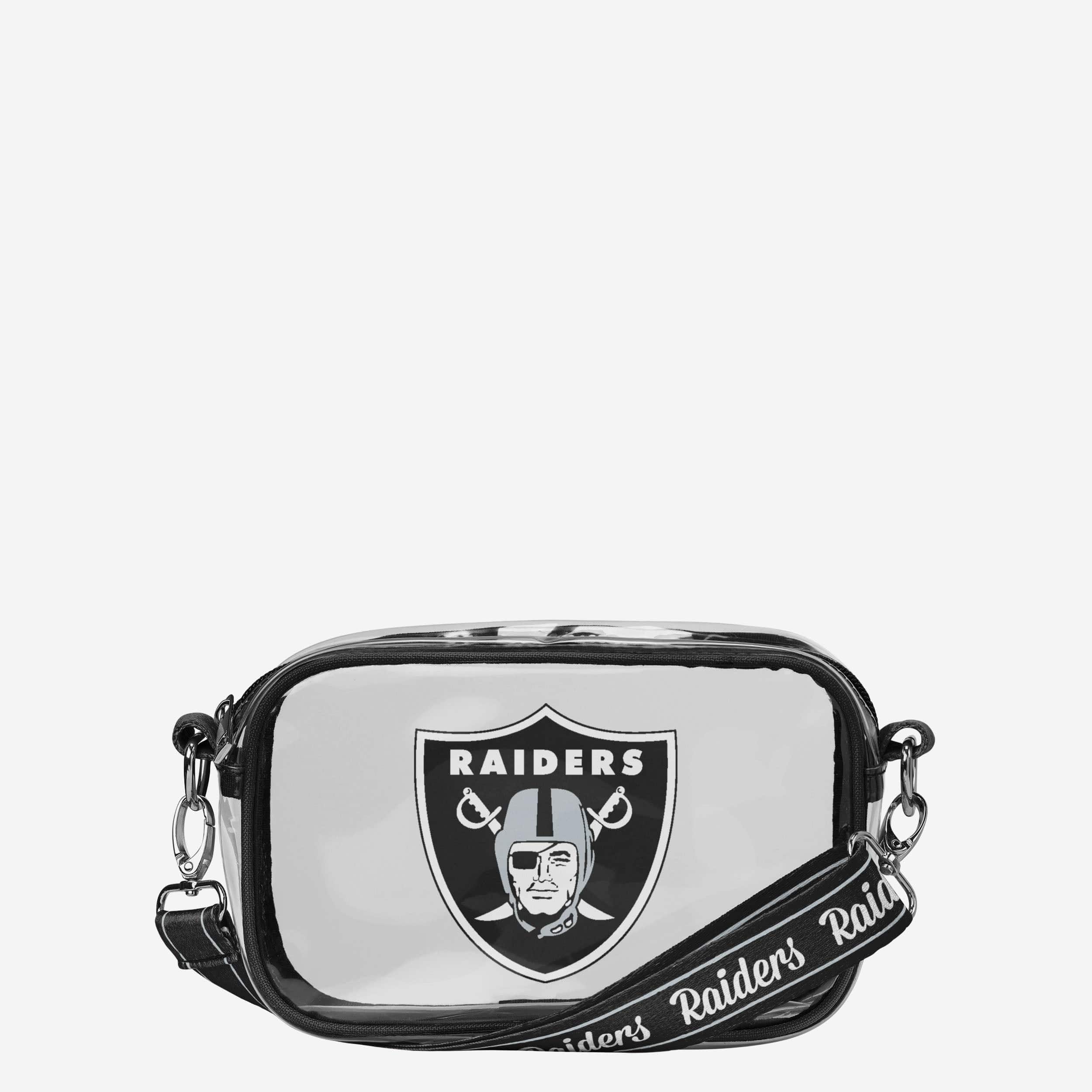 Las Vegas Raiders Team Stripe Clear Crossbody Bag FOCO