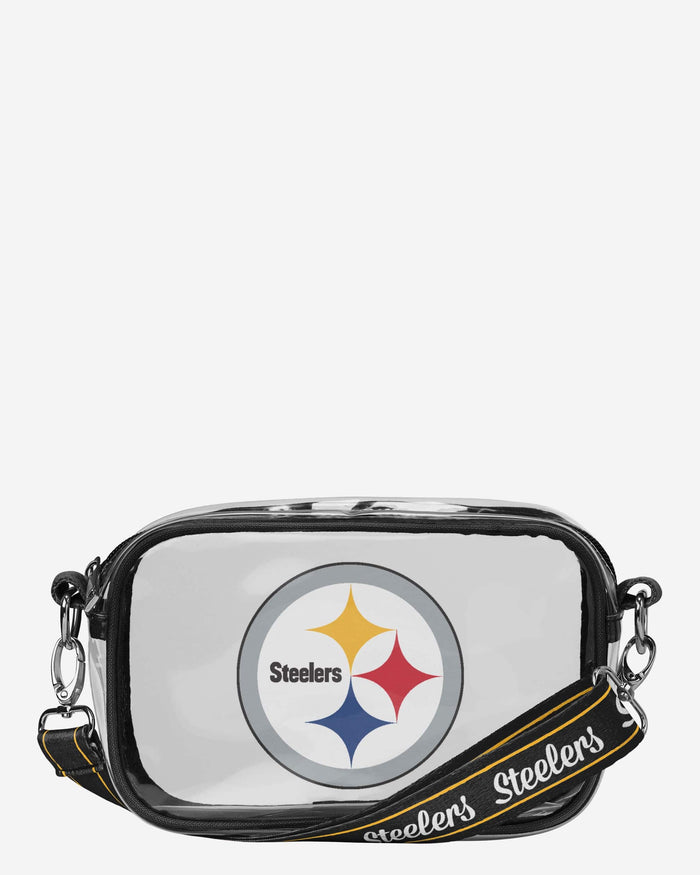 Pittsburgh Steelers Team Stripe Clear Crossbody Bag FOCO - FOCO.com