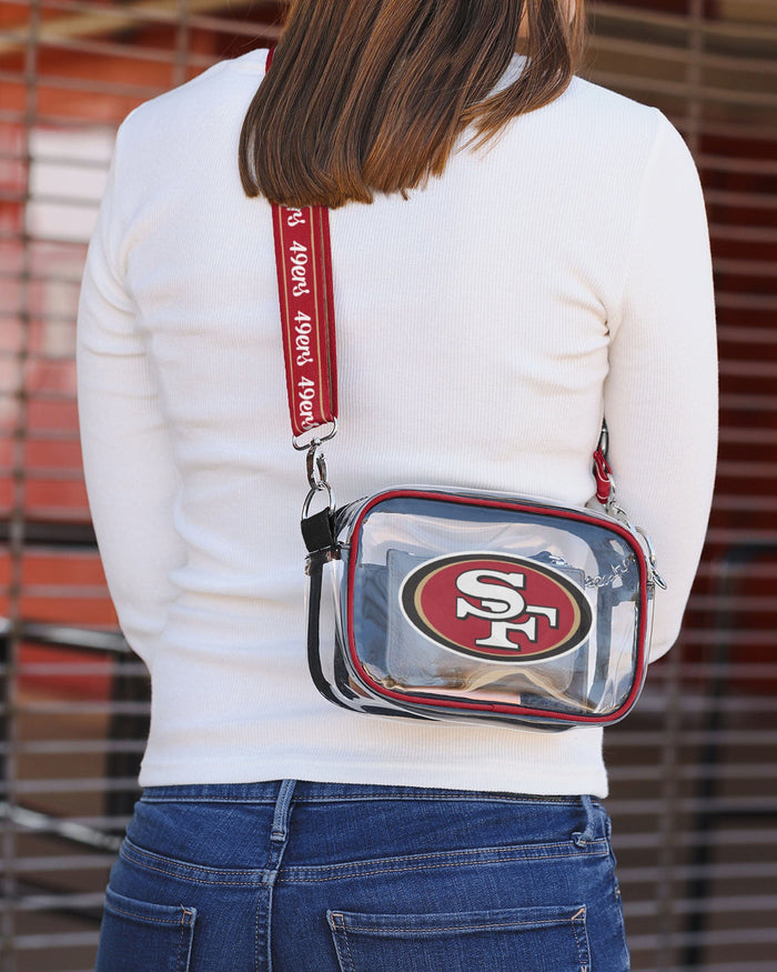 San Francisco 49ers Team Stripe Clear Crossbody Bag FOCO - FOCO.com