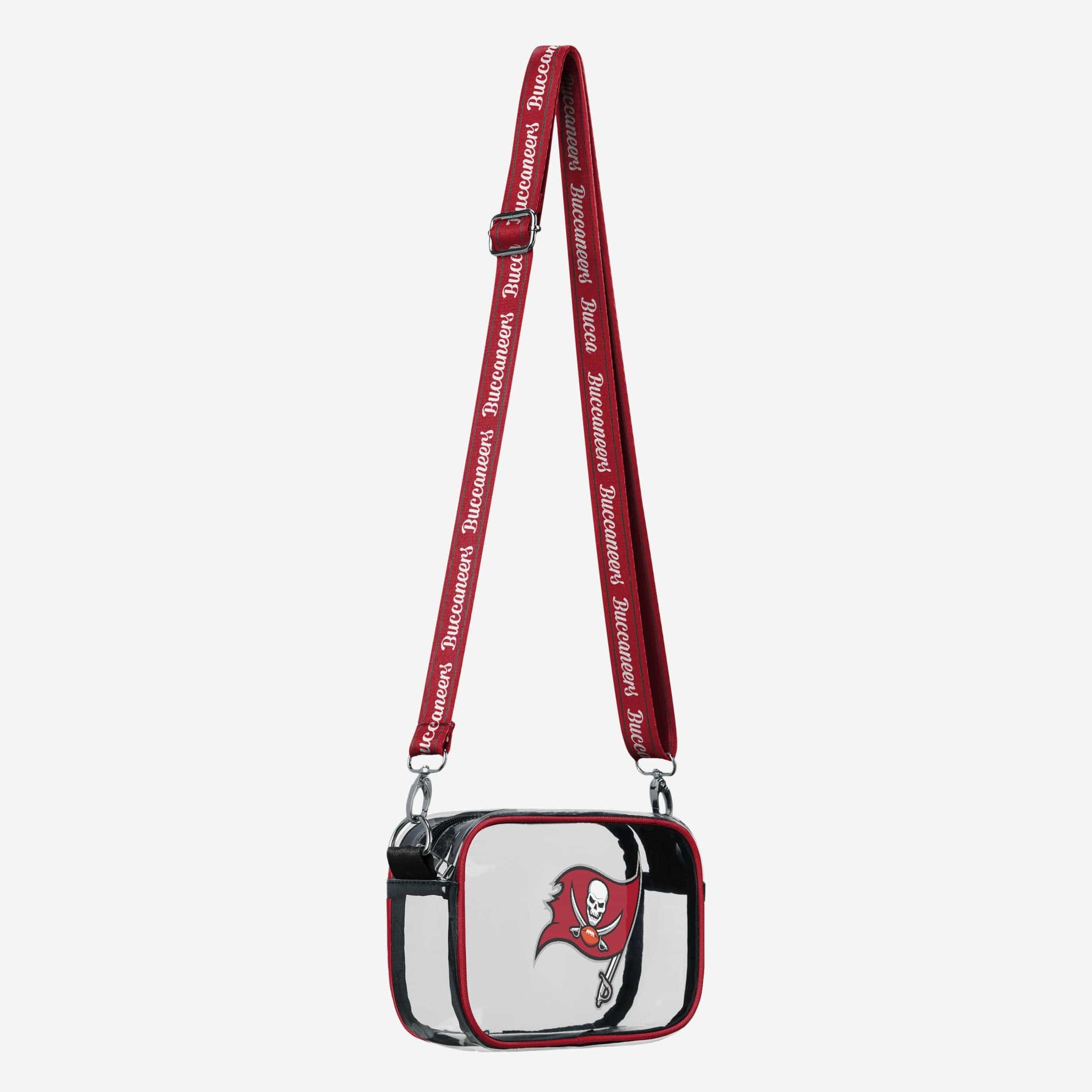 Red Bag Strap with Clear Purse Go Yotes