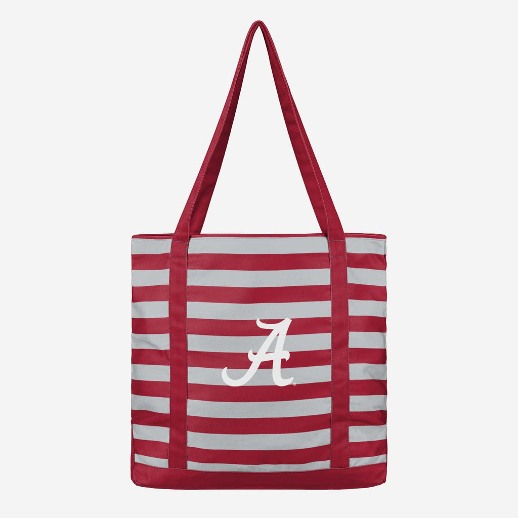 Alabama Crimson Tide Team Stripe Canvas Tote Bag FOCO - FOCO.com