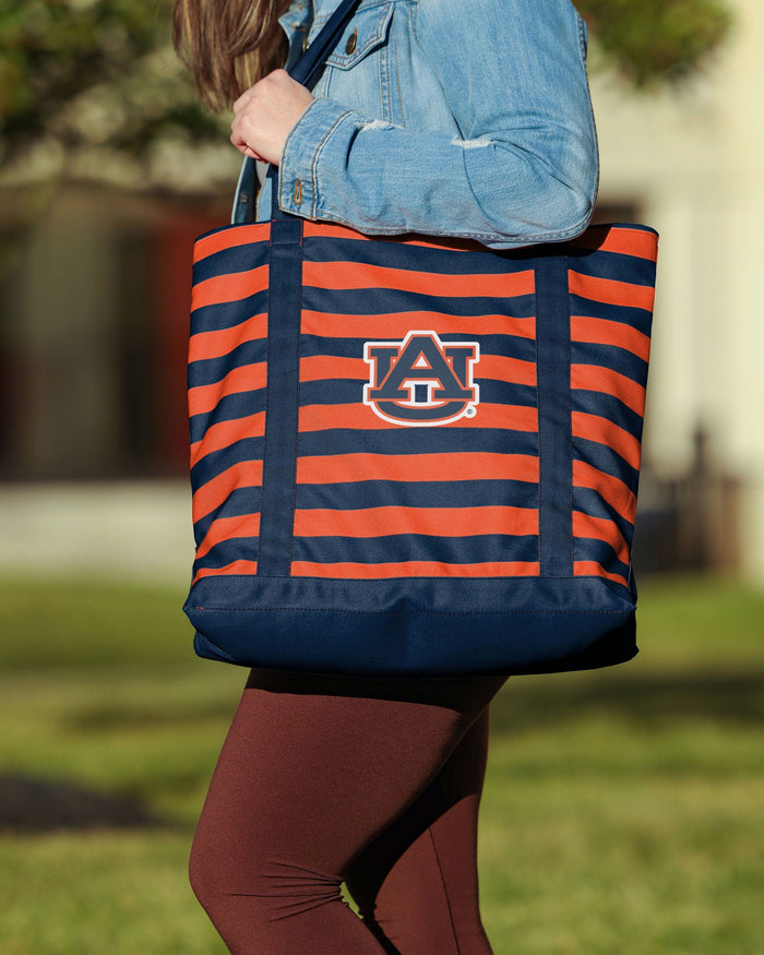 Auburn Tigers Team Stripe Canvas Tote Bag FOCO - FOCO.com