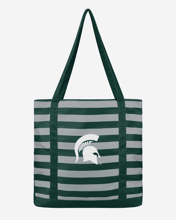 Michigan State Spartans Team Stripe Canvas Tote Bag FOCO - FOCO.com