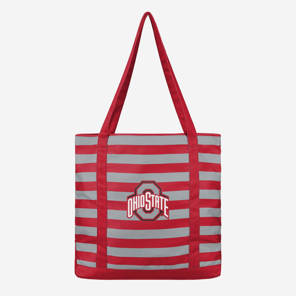 Ohio State Buckeyes Team Stripe Canvas Tote Bag FOCO - FOCO.com