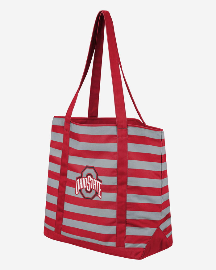 Ohio State Buckeyes Team Stripe Canvas Tote Bag FOCO - FOCO.com