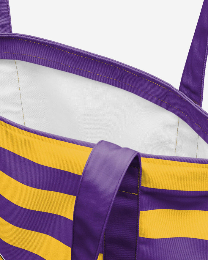 Minnesota Vikings Team Stripe Canvas Tote Bag FOCO - FOCO.com