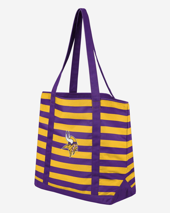 Minnesota Vikings Team Stripe Canvas Tote Bag FOCO - FOCO.com