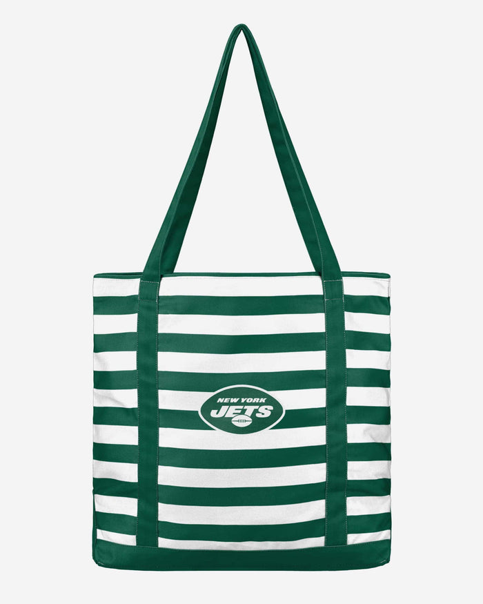 New York Jets Team Stripe Canvas Tote Bag FOCO - FOCO.com