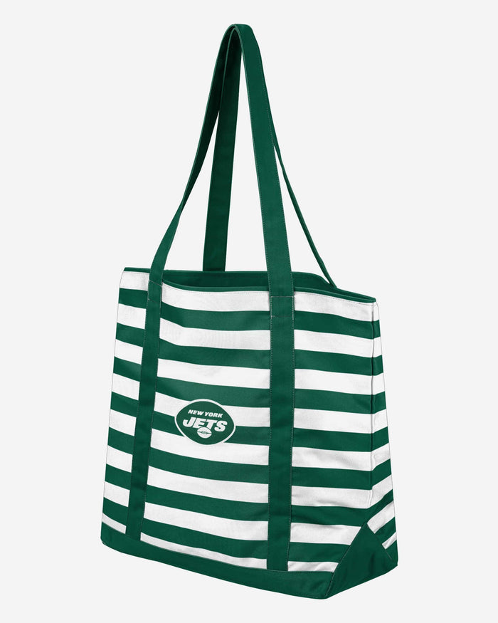 New York Jets Team Stripe Canvas Tote Bag FOCO - FOCO.com
