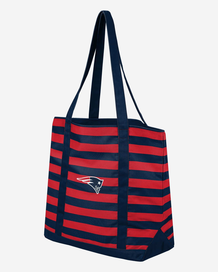 New England Patriots Team Stripe Canvas Tote Bag FOCO - FOCO.com