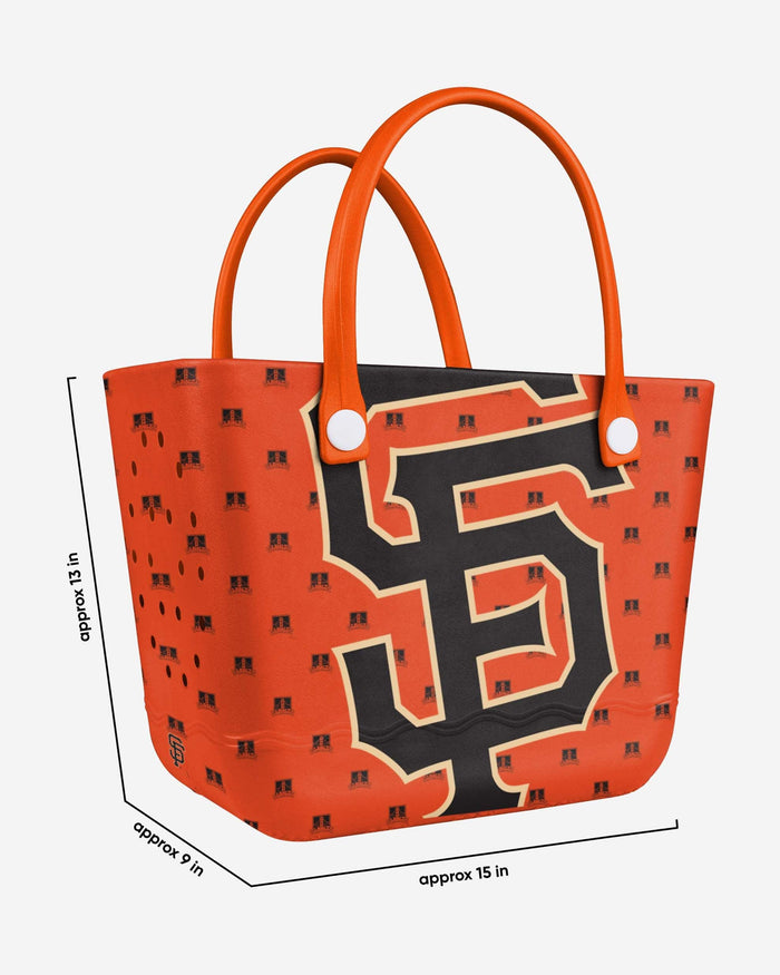 San Francisco Giants Big Logo Mini Print Tailgate Tote Bag FOCO - FOCO.com