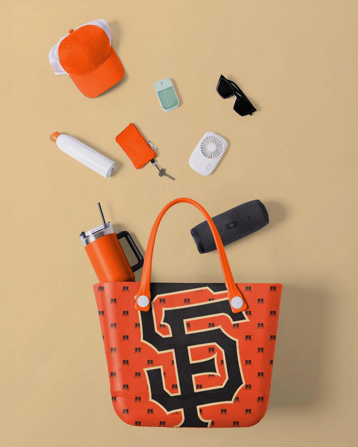 San Francisco Giants Big Logo Mini Print Tailgate Tote Bag FOCO - FOCO.com
