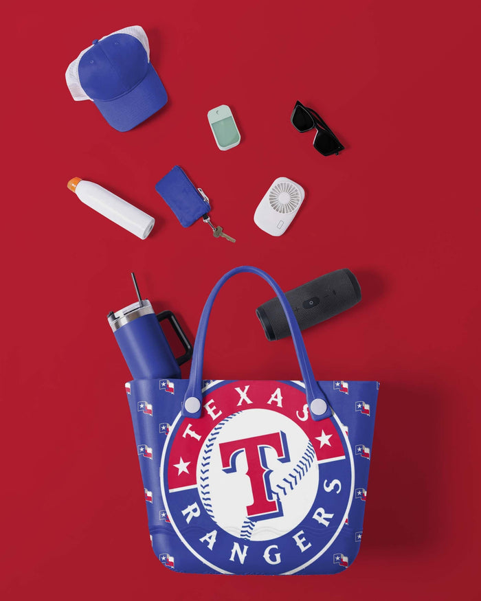 Texas Rangers Big Logo Mini Print Tailgate Tote Bag FOCO - FOCO.com