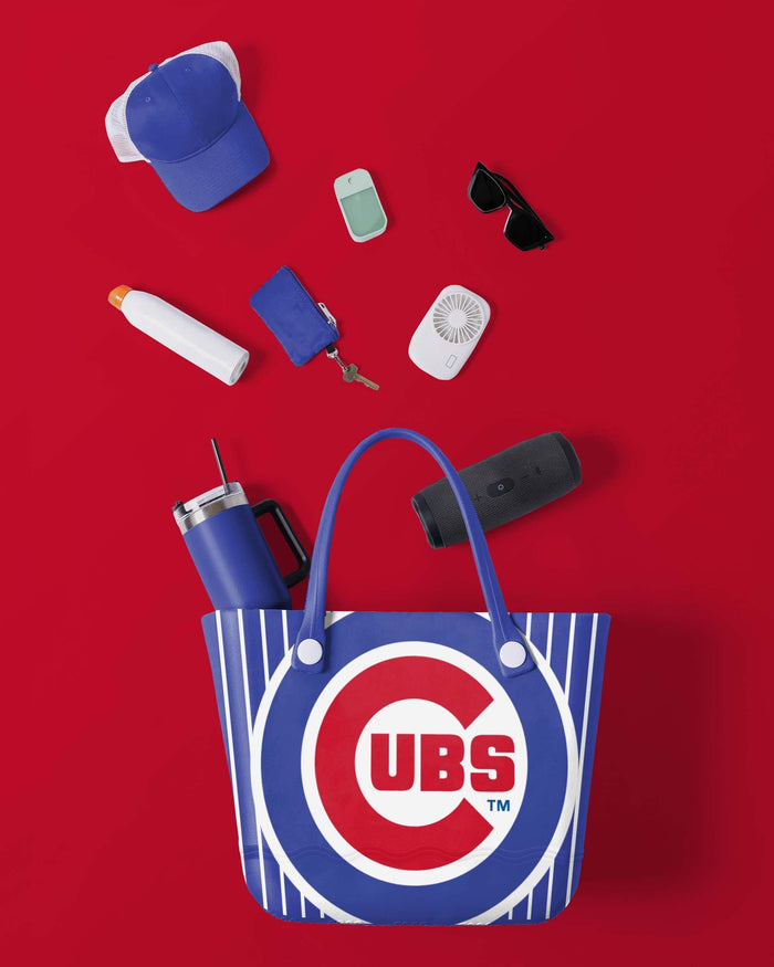 Chicago Cubs Pinstripe Tailgate Tote Bag FOCO - FOCO.com