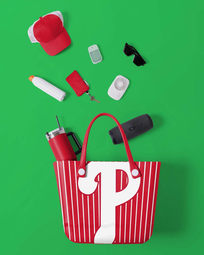 Philadelphia Phillies Pinstripe Tailgate Tote Bag FOCO - FOCO.com