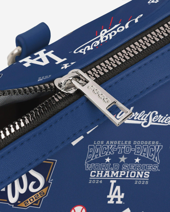 Los Angeles Dodgers 2025 Back To Back World Series Champions Nylon Mini Crossbody Duffle Bag FOCO - FOCO.com