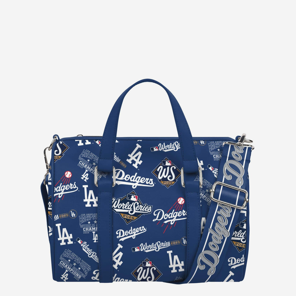 Los Angeles Dodgers 2025 Back To Back World Series Champions Nylon Mini Crossbody Duffle Bag FOCO - FOCO.com