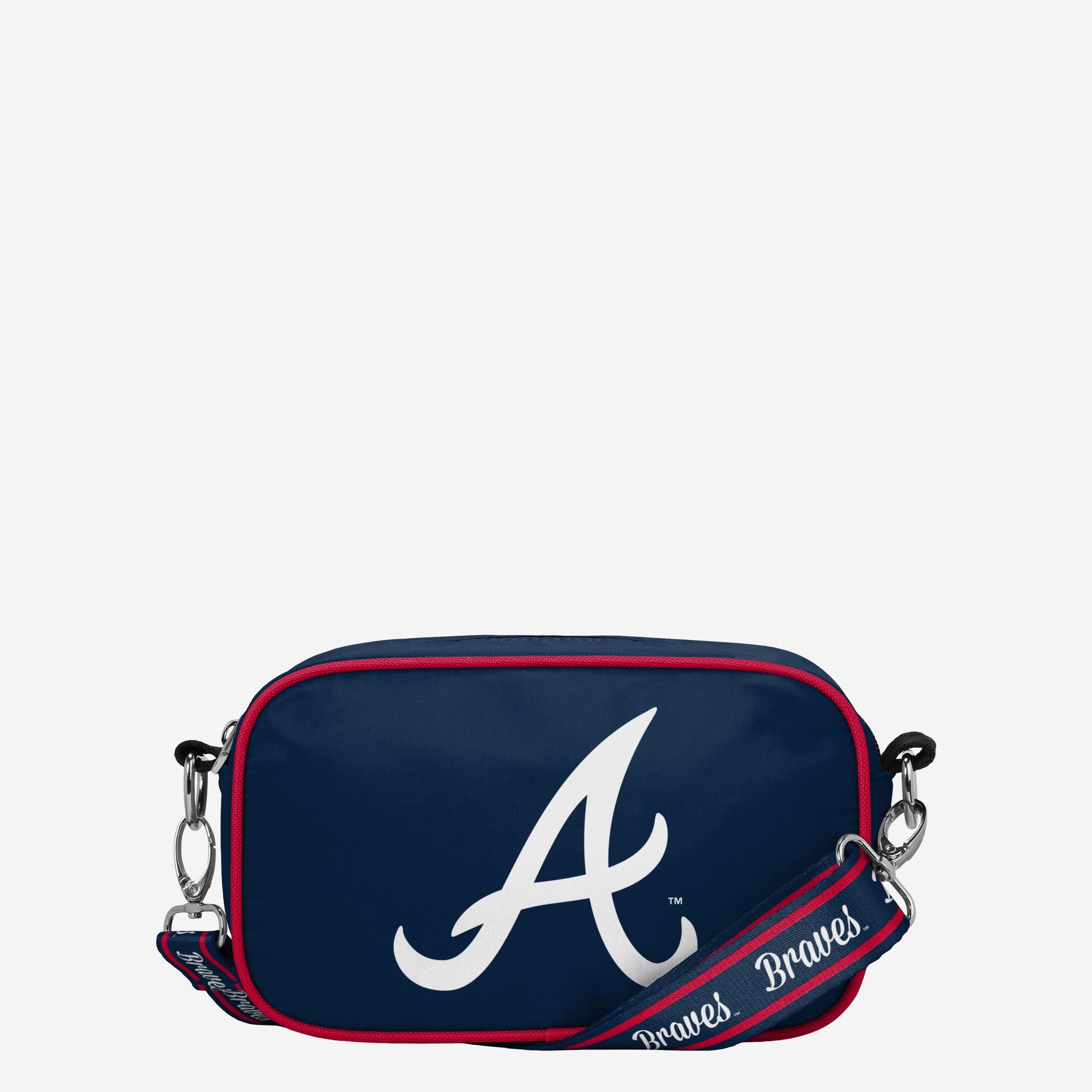 braves herschel backpack Atlanta Team Logo Crossbody Bag FOCO Model:WARII30LWLH (Lefty) FirstFruits Farms and Applewood Custom Musky Innovations Crafted from recycled PET