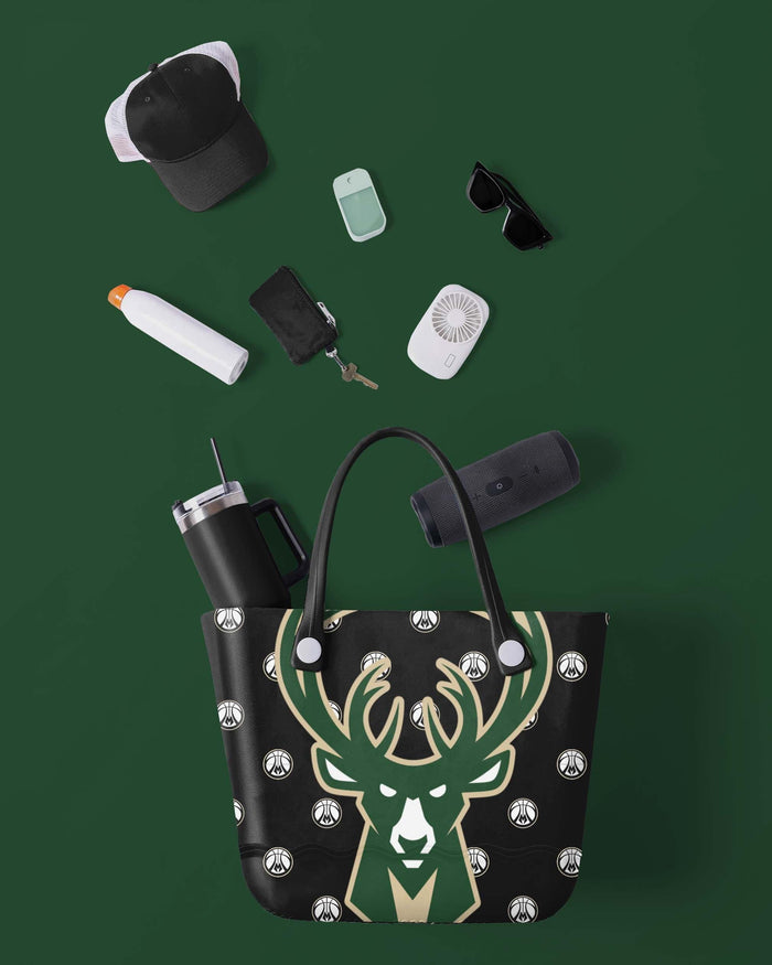 Milwaukee Bucks Big Logo Mini Print Tailgate Tote Bag FOCO - FOCO.com
