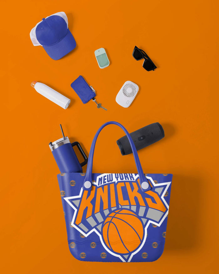 New York Knicks Big Logo Mini Print Tailgate Tote Bag FOCO - FOCO.com