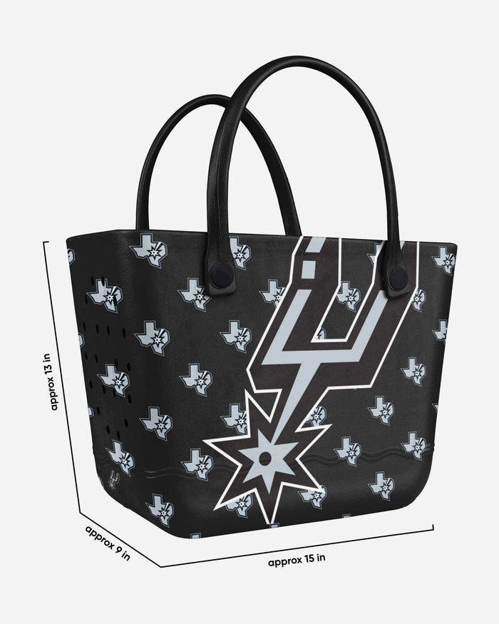 San Antonio Spurs Big Logo Mini Print Tailgate Tote Bag FOCO - FOCO.com