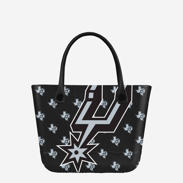 San Antonio Spurs Big Logo Mini Print Tailgate Tote Bag FOCO