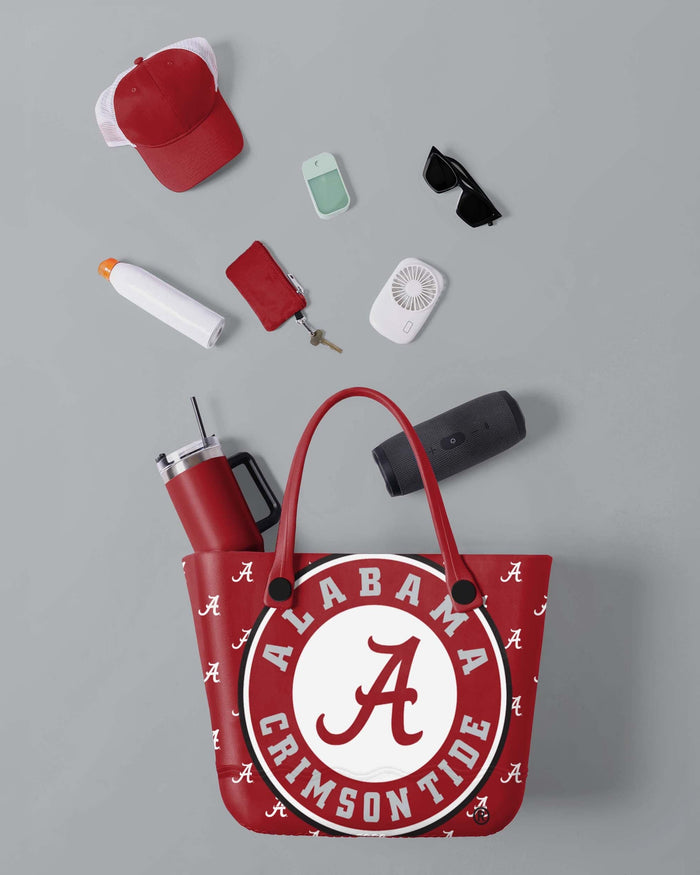 Alabama Crimson Tide Big Logo Mini Print Tailgate Tote Bag FOCO - FOCO.com