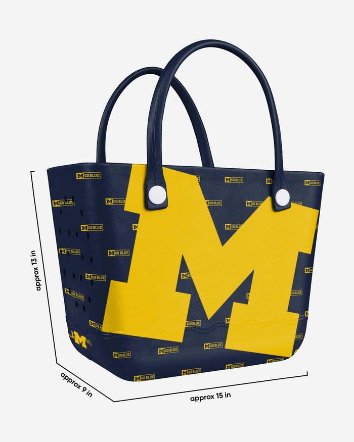 Michigan Wolverines Big Logo Mini Print Tailgate Tote Bag FOCO - FOCO.com