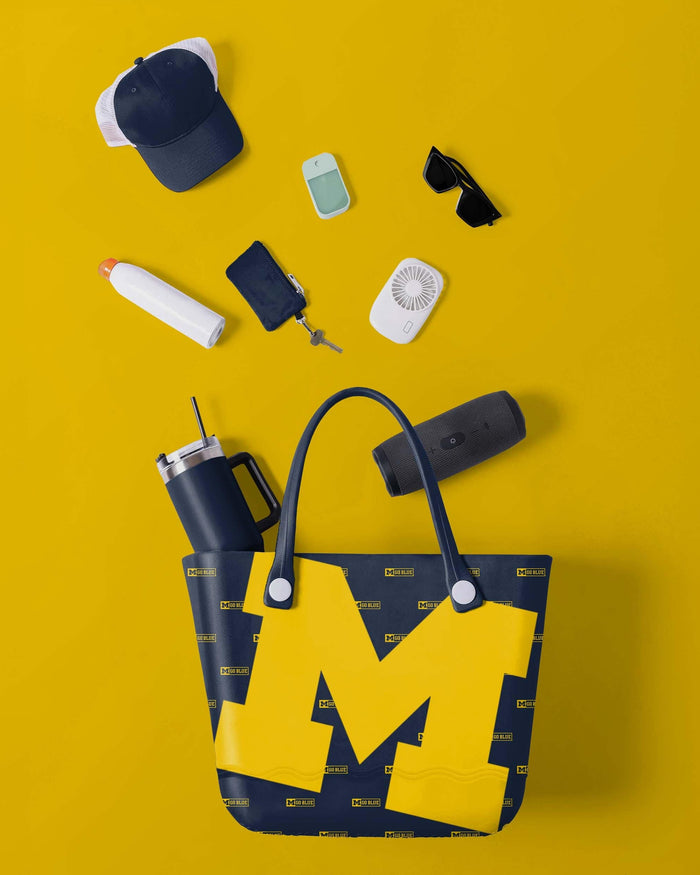 Michigan Wolverines Big Logo Mini Print Tailgate Tote Bag FOCO - FOCO.com