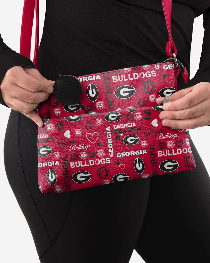 Georgia Bulldogs Logo Love Crossbody Purse FOCO - FOCO.com