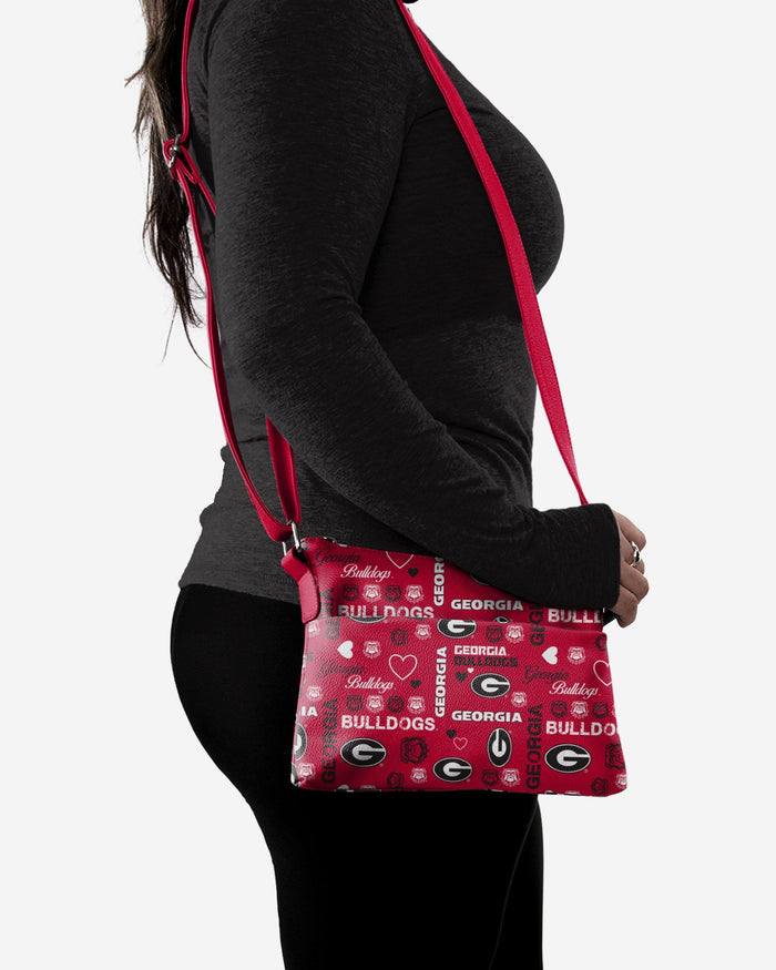 Georgia Bulldogs Logo Love Crossbody Purse FOCO - FOCO.com